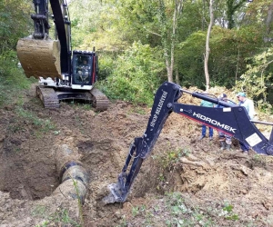 Sinop’ta patlayan şebeke suyu borusu onarıldı