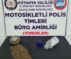 Kütahya’da Yunus Timlerince 2 kişinin üzerinde uyuşturucu ele geçirildi