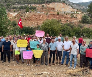 Gazipaşa’da mermer ocağına ’ÇED gerekli değil’ kararı protesto edildi