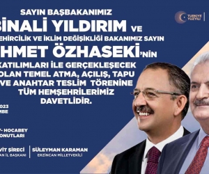 Bakan Özhaseki ve Yıldırım Erzincan’a geliyor