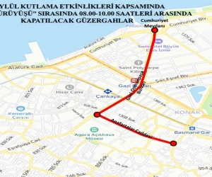 İzmir’de bazı yollar geçici olarak trafiğe kapatılacak