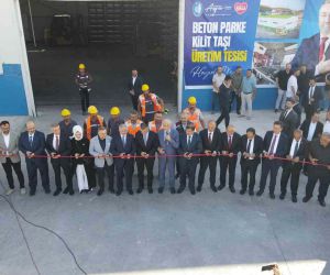 Beton parke kilit taşı üretim tesisi hizmete açıldı