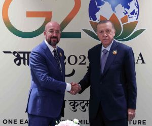 Cumhurbaşkanı Recep Tayyip Erdoğan, G20 Liderler Zirvesi kapsamında Avrupa Birliği Konseyi Başkanı Charles Michel ile bir araya geldi.