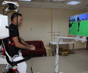 Diyarbakır’da yürüme güçlüğü çeken hastalar robotik cihazla şifa buluyor