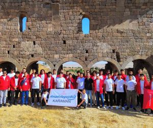 Karaman’a “Anadolu’yuz Biz” projesiyle gelen gençler kenti tanıdı