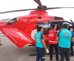 6 yaşındaki çocuk için ambulans helikopter ve uçak havalandı