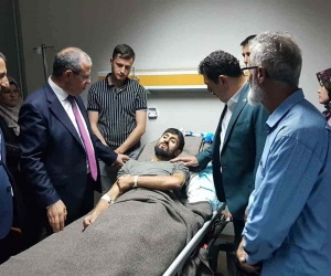 Bakan Yardımcısı Tancan, yaralı madencileri hastanede ziyaret etti