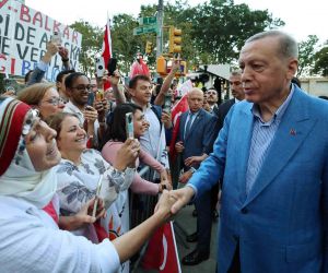 Cumhurbaşkanı Erdoğan’a New York’ta sevgi seli