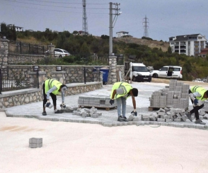 Bilecik’te cadde ve sokaklara parke taşı uygulaması