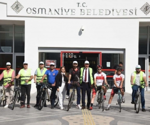 Osmaniye’de Avrupa Hareketlilik Haftası nedeniyle bisiklet turu düzenledi