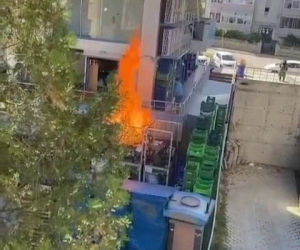 Market deposu alevlere teslim oldu