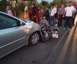 Konya’da otomobil motosikletle çarpıştı: 2 yaralı