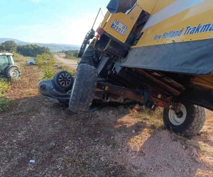 Bilecik’te freni patlayan iş makinesi az kalsın faciaya yol açıyordu