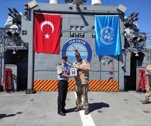 UNIFIL Deniz Görev Kuvveti Komutanı, TCG FATİH gemisini ziyaret etti