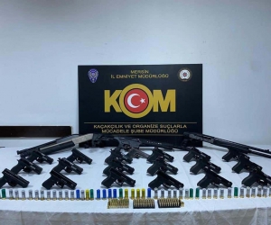 Mersin’de 23 ruhsatsız silah ele geçirildi