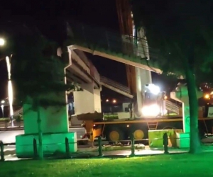 Polatlı E-90 Karayolu üzerindeki üst geçidin yıkıma başlandı