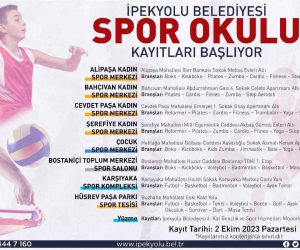 İpekyolu Belediyesi’nin yeni dönem spor okulu kayıtları başlıyor