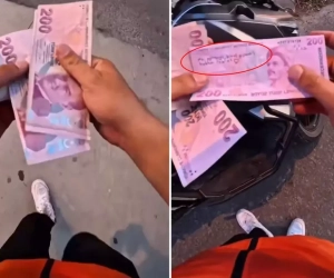 Paranın üzerine yazılan not kuryeyi isyan ettirdi!