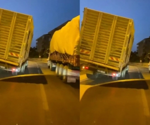 İnegöl trafiğinde korku dolu anlar!