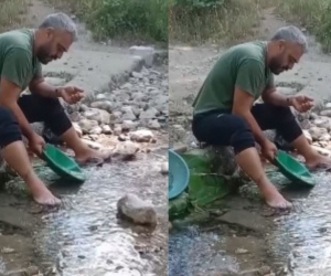İnegöl'de derelerde altın avına çıktılar!