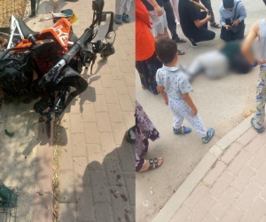 İnegöl'de motosiklet sürücüsü genç kız feci kazada yaralandı!