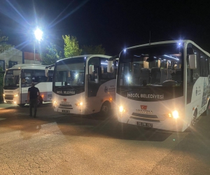 Yangın bölgesinde tahliye için İnegöl'den otobüsler gönderildi 