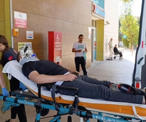 İnegöl'de kontrolsüz kavşakta kaza! 1 yaralı