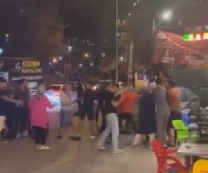 Sandalyeli esnaf kavgası kamerada!