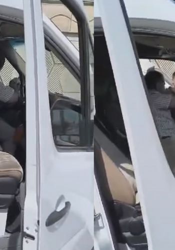 Bursa’da dolmuş şoförlerinin kavgası kamerada
