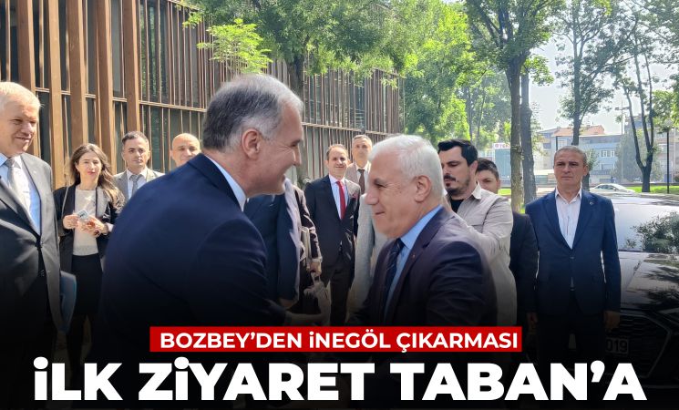 Mustafa Bozbey İnegöl’de, İlk ziyaret başkan Taban'a