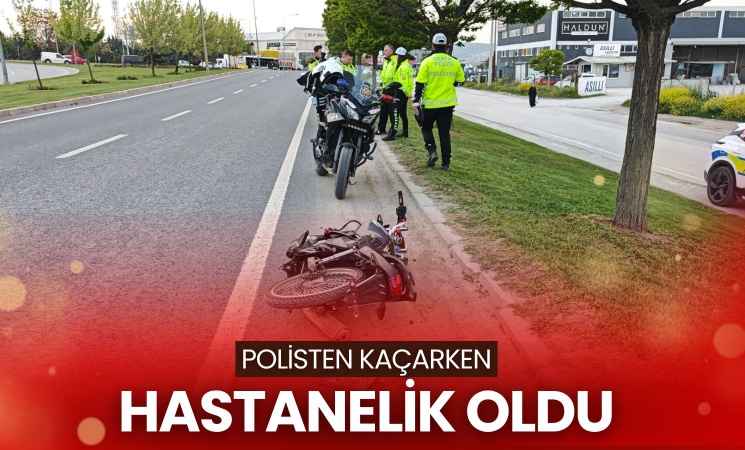 Polisten kaçarken hastanelik oldu