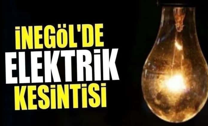 İnegöl'de elektrik kesintisi!