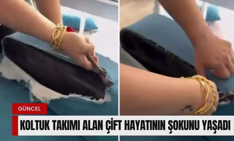Koltuk takımı alan çift hayatının şokunu yaşadı!