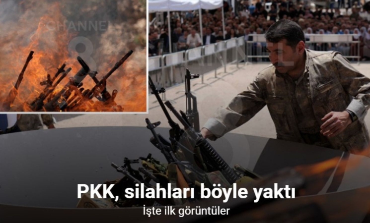 PKK silahları yakmaya başladı! İşte görüntüler
