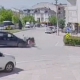 Motosikletli muhtarın karıştığı kaza kamerada