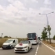 Yolcu otobüsü düğün konvoyuna girdi, konvoyda tehlikeli anlar kamerada