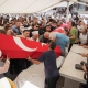 Yangın şehitlerine son görev