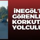 İnegöl'de görenleri korkutan yolculuk!